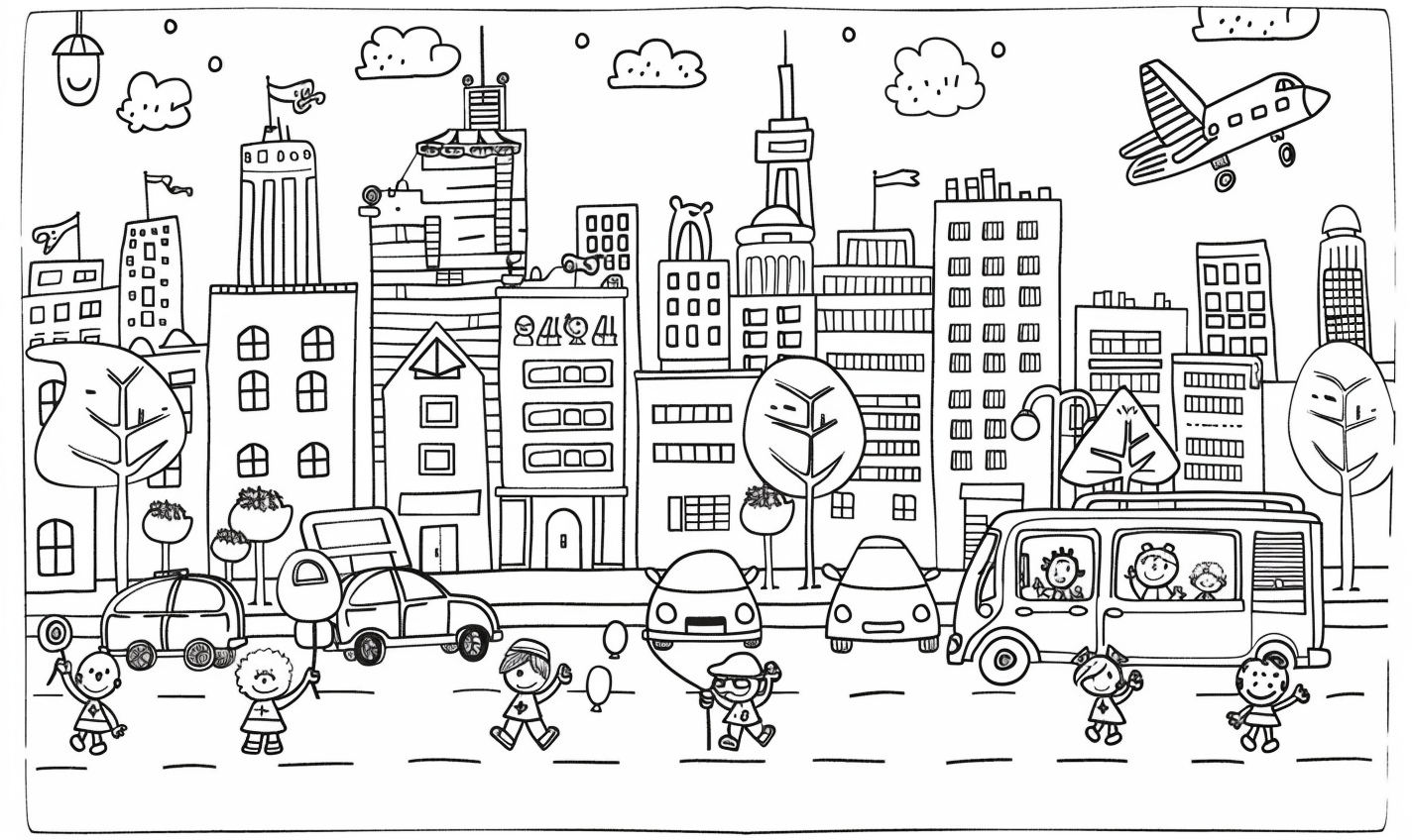 Gyvas miestas Spalvinimo lapas