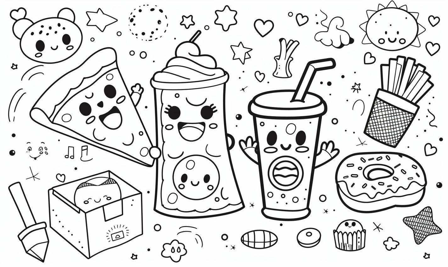 Maisto vakarėlis Spalvinimo lapas