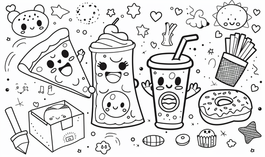 Maisto vakarėlis Spalvinimo lapas