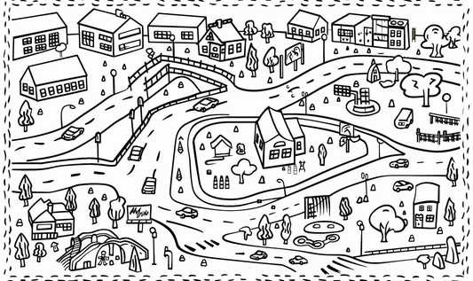 Miestas iš viršaus Spalvinimo lapas