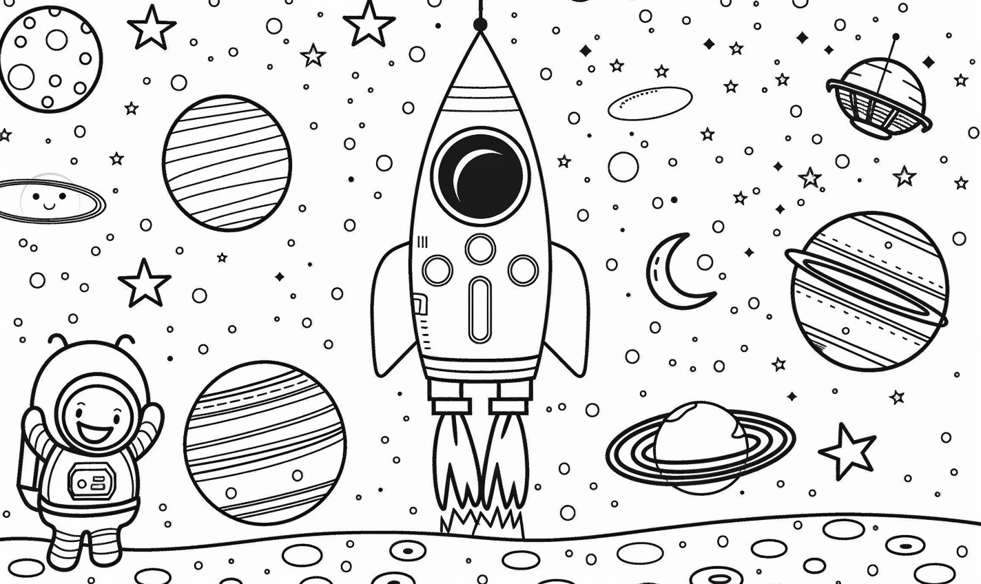Kosmosas Spalvinimo lapas