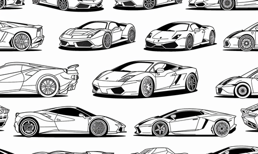 Lenktyniniai automobiliai Spalvinimo lapas